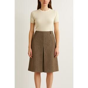 Ansich Gold Label Brown Tweed A Line Skirt Womens Medium Vintage